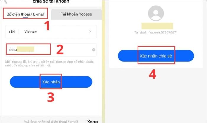 Khi bạn đã hoàn thành bước này, người nhận chia sẻ sẽ nhận thông báo ngay lập tức.