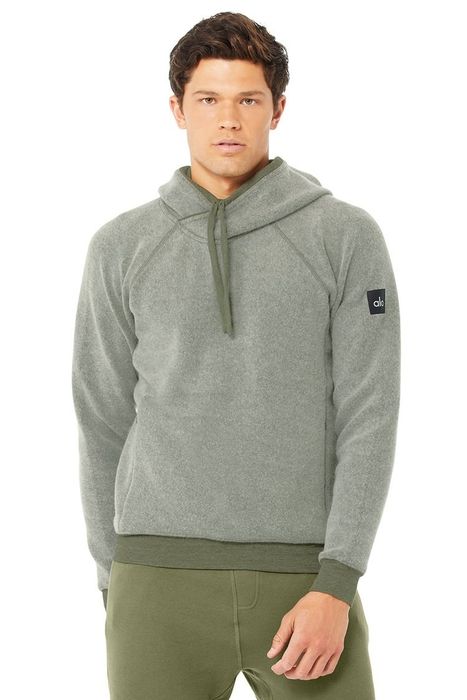 Model wearing the hoodie in the color 
