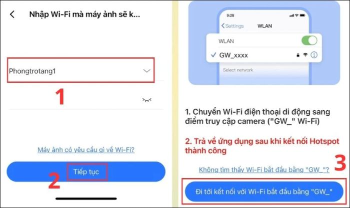 Hệ thống sẽ tự động quét và hiển thị tên camera bạn đang sử dụng