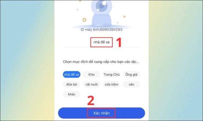 Đặt tên cho camera theo ý thích của bạn