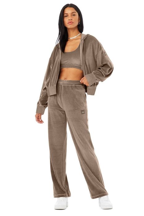 Model wearing the set in the color 
