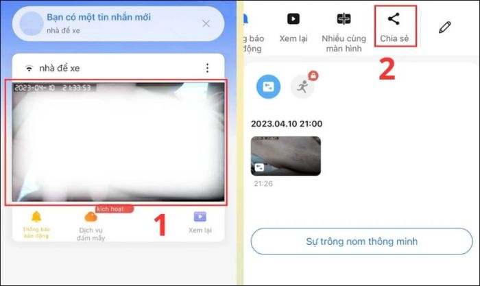 Chia sẻ camera Yoosee cho tài khoản khác