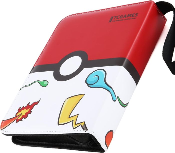 A binder designed to resemble a pokédex