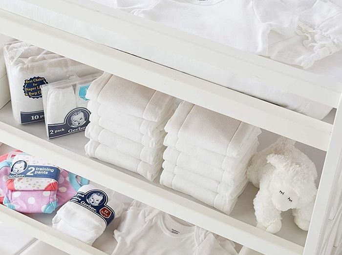 A bundle of classic white cloth diapers