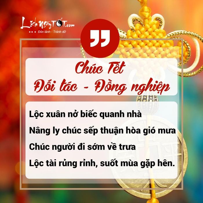 Lời chúc Tết dành cho đối tác, đồng nghiệp, sếp.