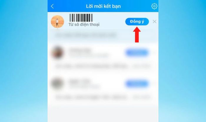 Nhấn Kết bạn