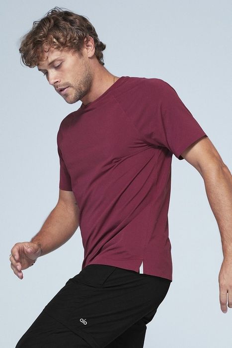 Model wearing the tee in the color 