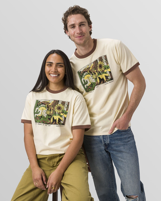 two models showcasing the same shirt in different sizes