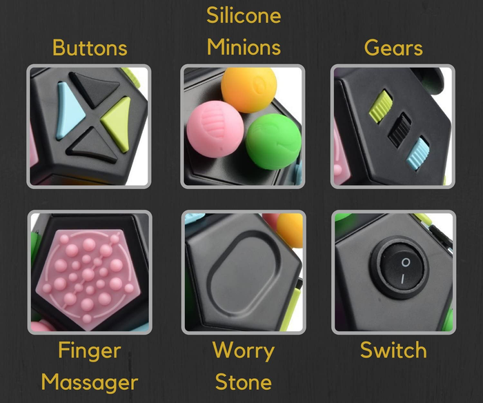 Grid showing the six sides of the dodecagon