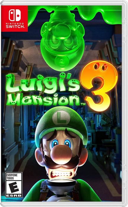 the cover art for Luigi's Mansion 3 featuring both Luigi and Gooigi