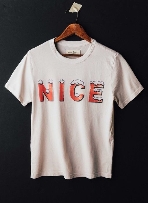 A T-shirt that reads