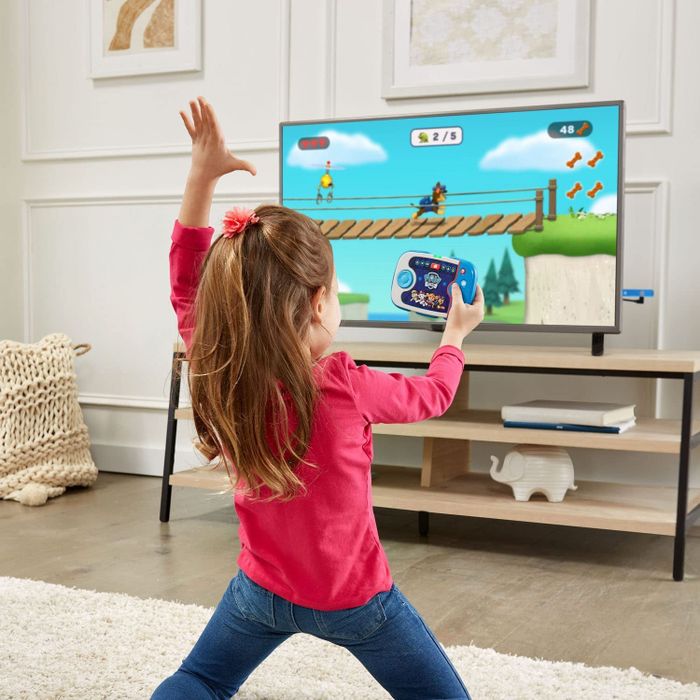 a child playing the Paw Patrol video game