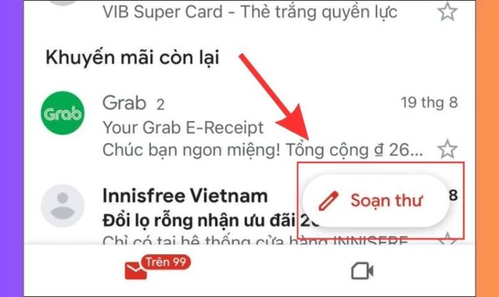 Cách gửi ảnh qua Gmail trên điện thoại