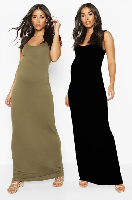 Two models showcasing the dress