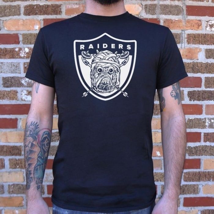 A tee featuring the Raider's football logo with a Star Wars Tuscan Raider graphic.