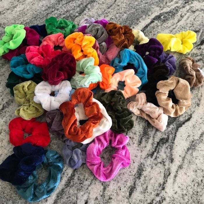 the velvet scrunchies