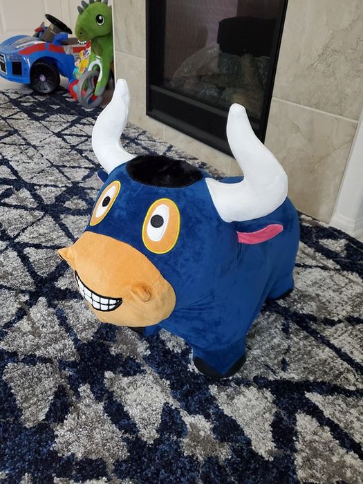 a customer review photo of the bull toy