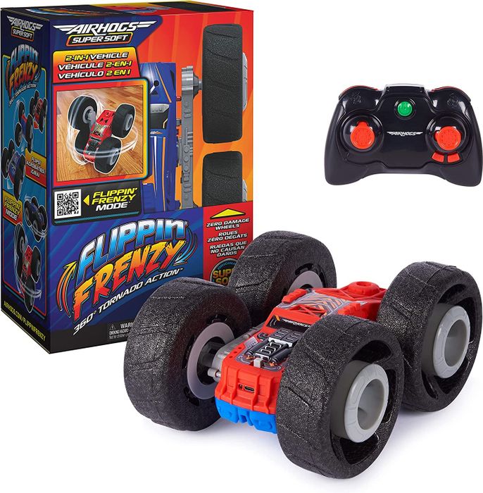 the flipping Air Hog car