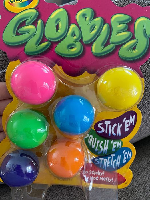 A reviewer's image featuring a pack of Globbles