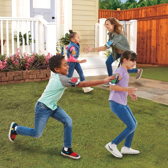 kids running around playing tag