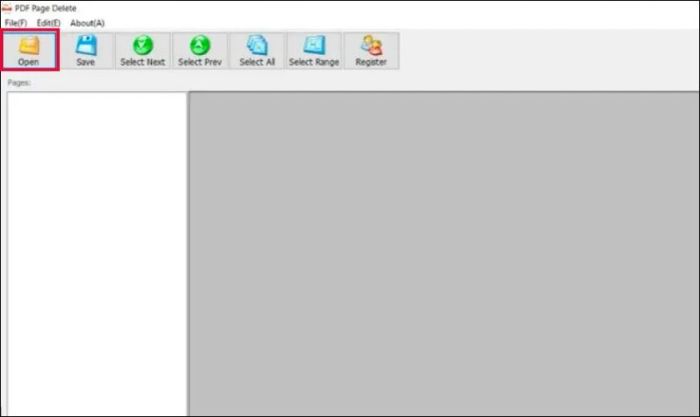 Xóa trang PDF bằng phần mềm PDF Page Delete