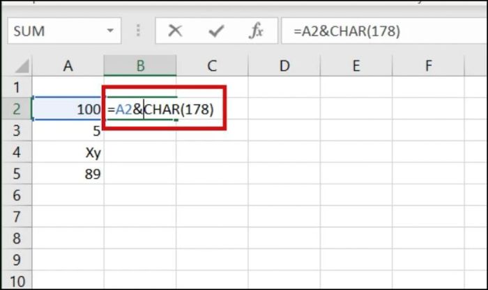 Cách sử dụng hàm để viết số mũ trong Excel 2010, 2016
