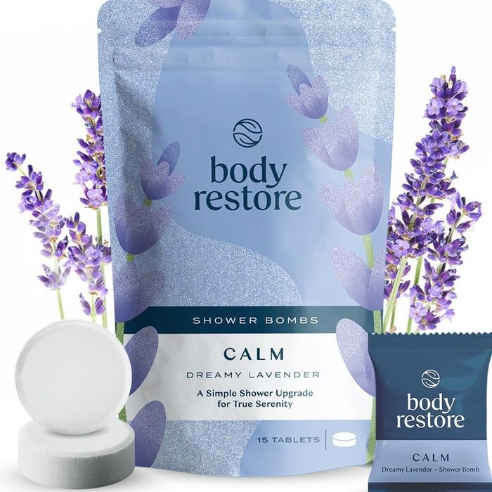 calming lavender-scented shower steamers