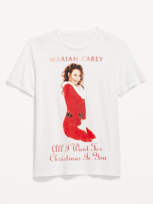 A white tee featuring Mariah Carey and the lyrics