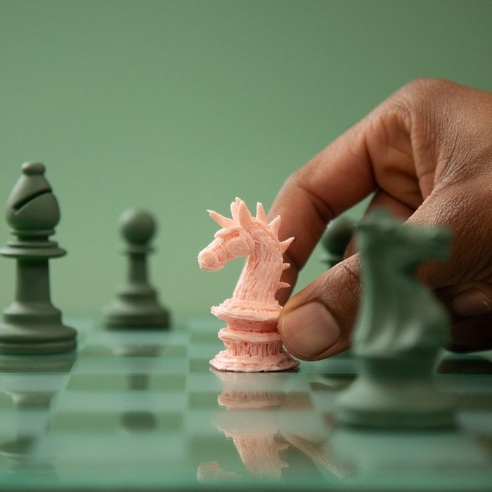 A 3D-printed chess piece.