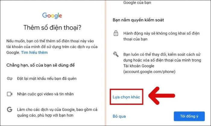Chọn Lựa chọn khác