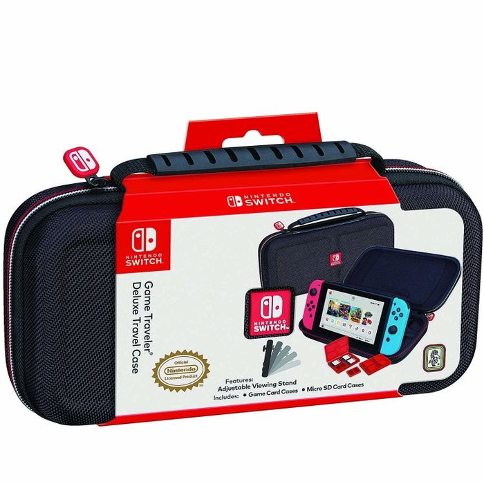 A sturdy black protective case designed for the Nintendo Switch.
