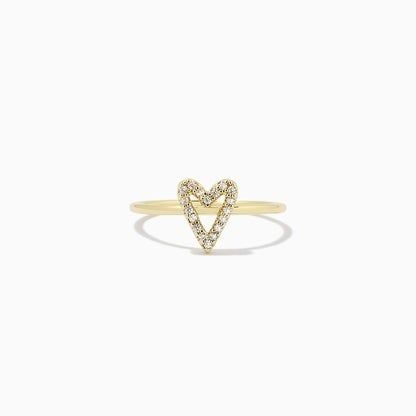 A subtle open heart ring, perfect for any occasion.