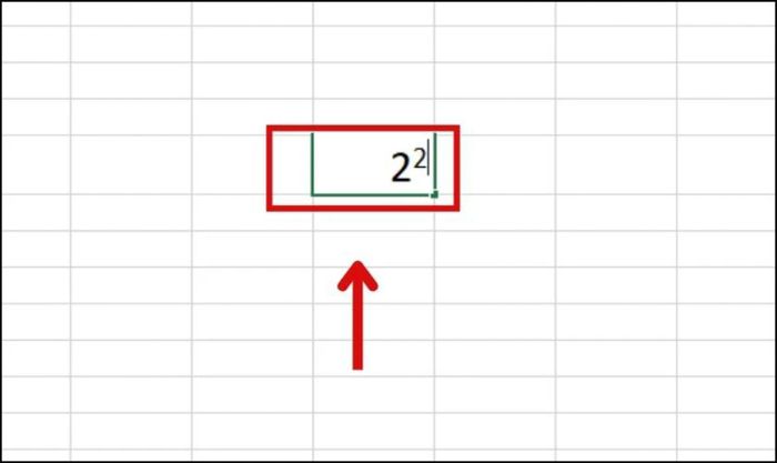 Sử dụng tổ hợp phím trong Excel để tạo số mũ trên, dưới.