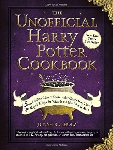 The purple cover of a book featuring a cauldron design.