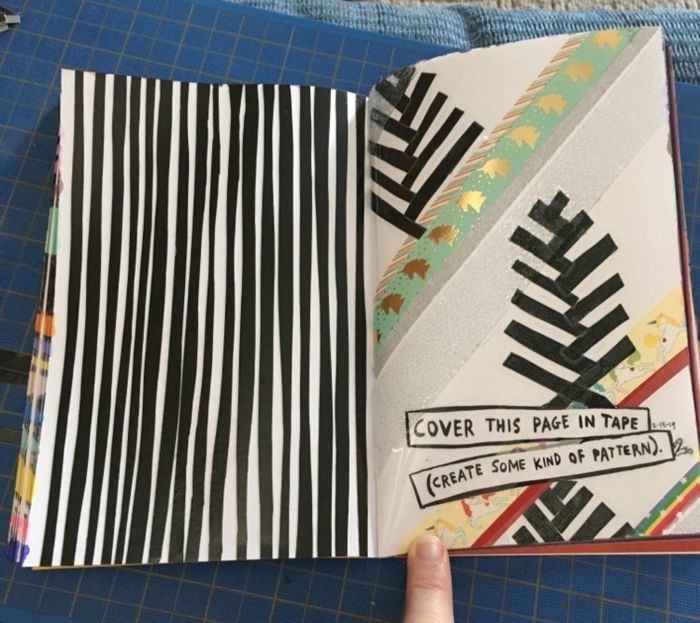 A photo of a journal page showing the prompt, 