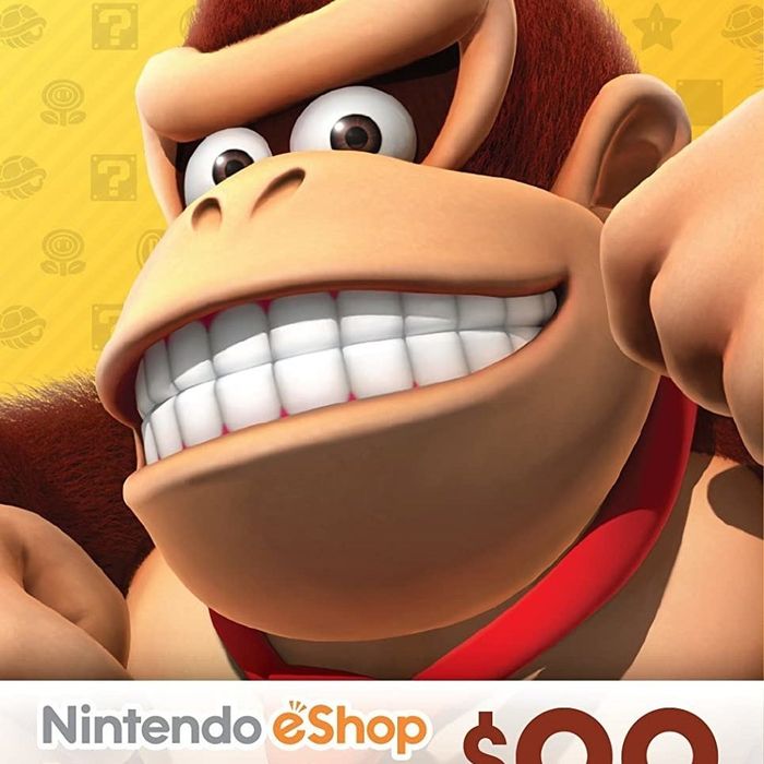 The gift card adorned with a Kong-themed decoration.