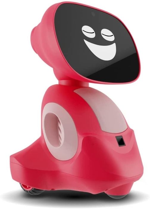the Miko 3 robot in a vibrant red color