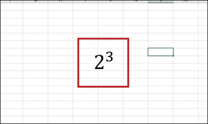 Cách viết số mũ trên, dưới trong Excel