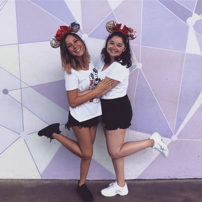The Mytour editor and her cousin proudly wearing matching vintage Disney ears.