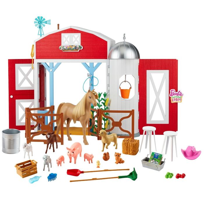 The Barbie farm playset complete with a variety of animals and plenty of accessories