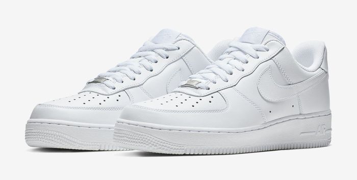 The white Air Force 1s