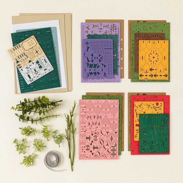 A flat lay showcasing the flowers before they are assembled into a beautiful bouquet.