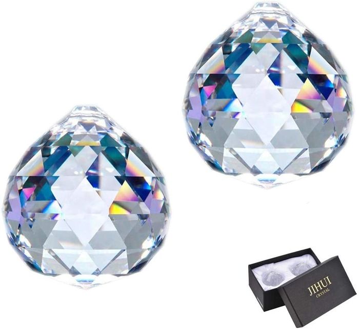 The suncatcher crystal balls and their packaging box