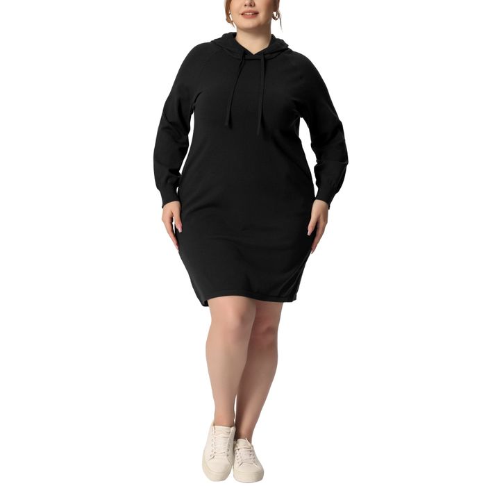 a model showcasing the dress in black