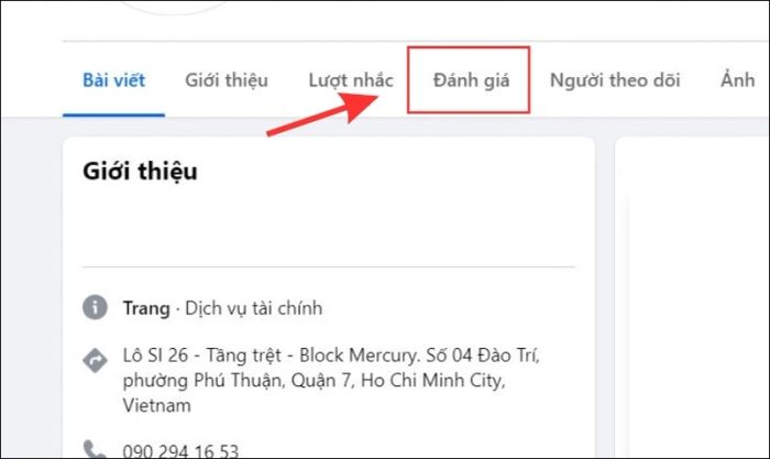 Cách đánh giá Fanpage trên Facebook từ máy tính