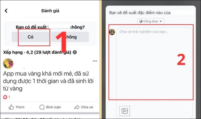 Chọn Có trong mục Bạn có thể đề xuất… không