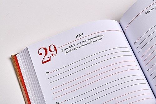 A question page in an open book.