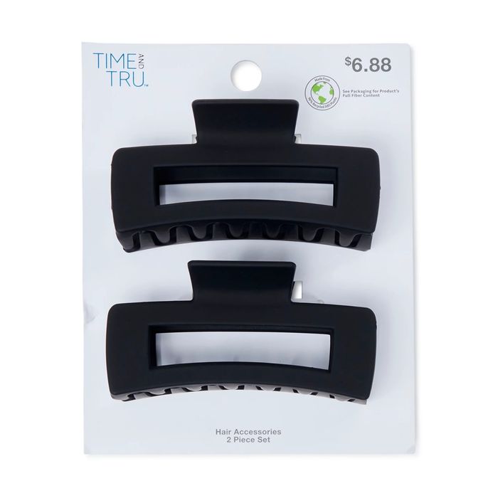 A set of black claw clips
