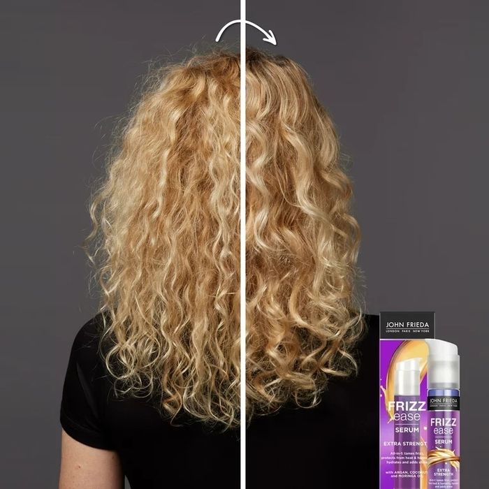 A model showcasing the before and after results of using the product