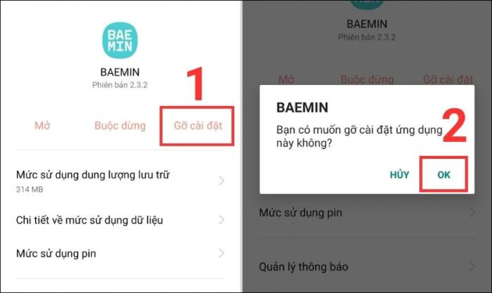 Gỡ bỏ các ứng dụng không cần thiết để giải phóng dung lượng